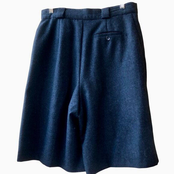 Giorgio Sant'Angelo Vintage 80’s Black Wool Lined Shorts Culottes size 12 - Picture 9 of 13